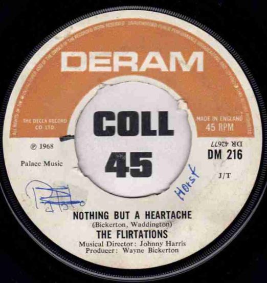 The Flirtations - Nothing But A Heartache b/w Christmas Time Is Here Again - Deram UK 7"