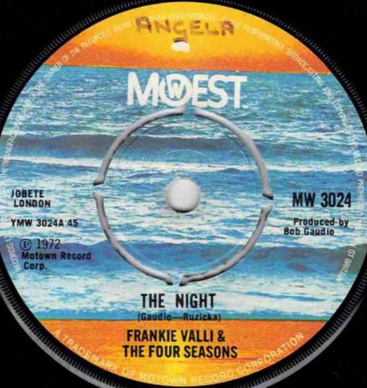 Frankie Valli & The Four Seasons - The Night b/w When The Morning Comes - Mowest UK 7" VG+