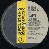 Gwen Guthrie – Love In Moderation b/w Padlock (Remix) / Love In Moderation (Dub) – Fourth & Broadway UK 12″