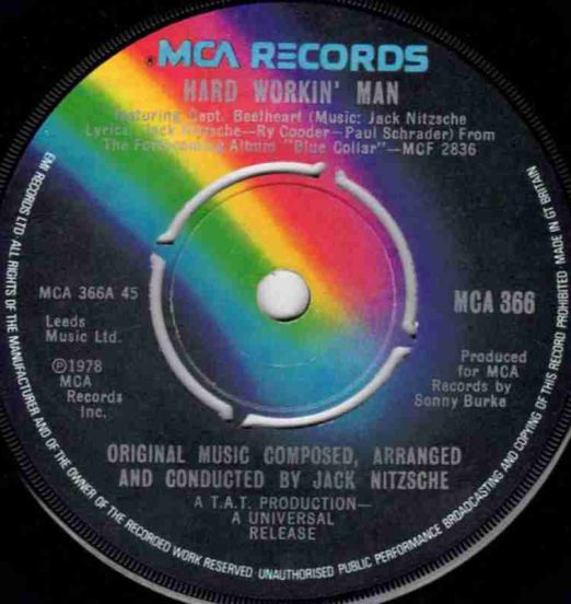 Jack Nitzsche - Hard Workin' Man b/w Coke Machine - Mca UK 7"