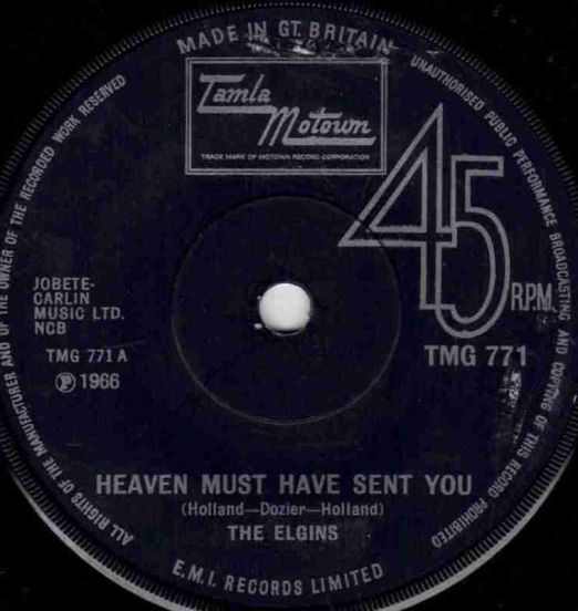 The Elgins - Heaven Must Have Sent You b/w Stay In My Lonely Arms - Tamla Motown UK 7"