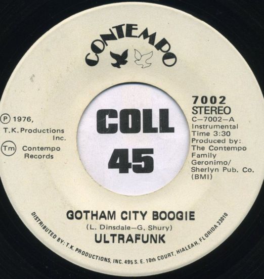 Ultrafunk - Gotham City Boogie b/w Indigo Country - Contempo US 7"
