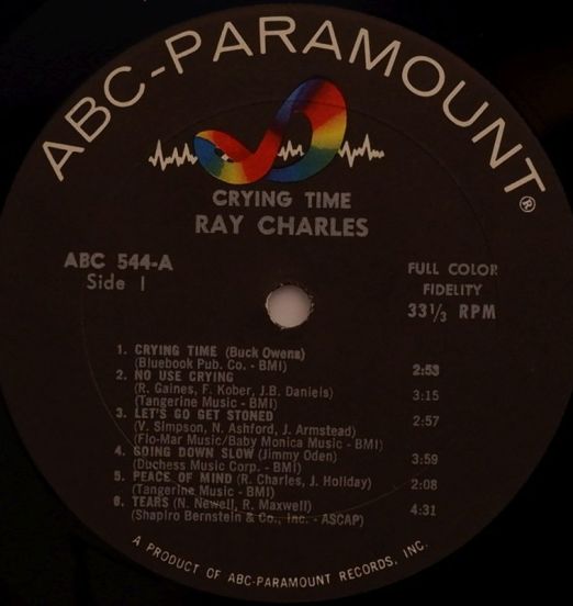 RayCharles-CryingTimeLPLABELA