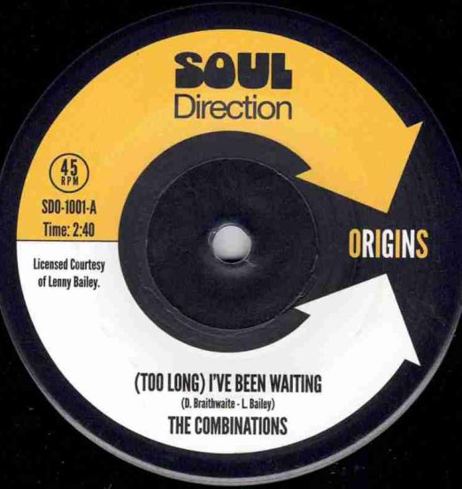 The Combinations - (Too Long) I've Been Waiting b/w Please Don't Leave Me - Soul Direction UK 7"