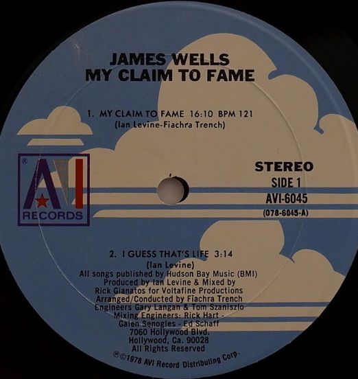 JamesWells-MyClaimToFameLABEL