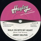 Jimmy Delphs – Walk Into My Heart b/w Ollie McLaughlin Orchestra – Where There Is Love – Hayley UK 7″
