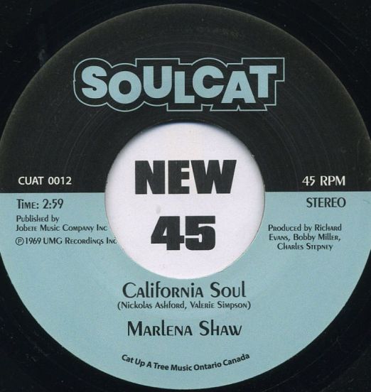 Marlena Shaw - California Soul b/w Wade In The Water - Soulcat UK 7"
