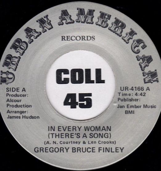 Gregory Bruce Finley - In Every Woman There's A Song b/w I The Poor - Urban America US 7"