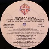 Malcolm X – Malcolm X Speaks (Excerpts From Music, Speeches And Dialogue From The Historic 1972 Documentary Film) – Warner Bros. Records US LP
