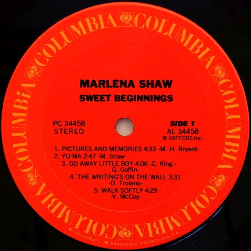 Marlena Shaw - Sweet Beginnings - Columbia LP -