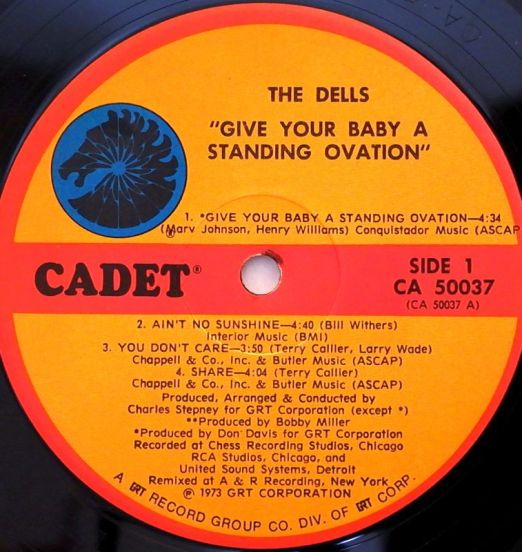 TheDells-GiveYourBabyAStandingOvationLABEL