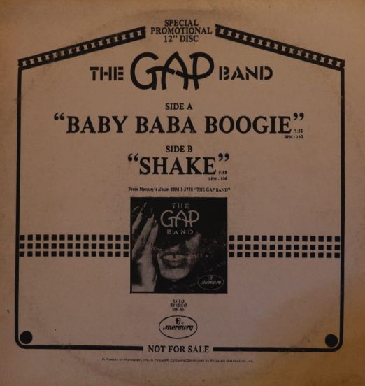 The Gap Band - Baby Baba Boogie b/w Shake - Mercury DJ 12"