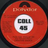 Creative Source – Pass The Feelin’ On b/w Turn On To Music – Polydor 7″