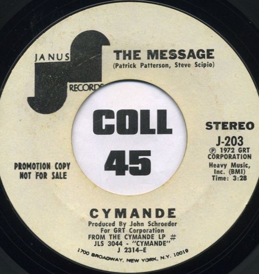 Cymande - The Message Stereo b/w Mono - Janus DJ 7"