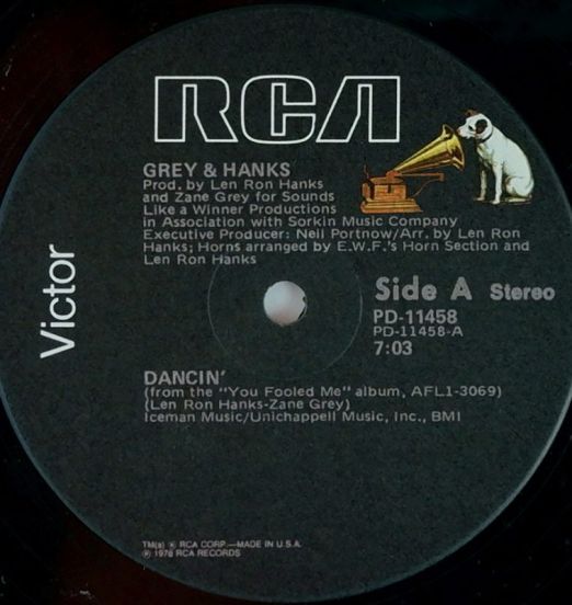 Grey & Hanks - Dancin' b/w How Can You Live Without Love - Rca 12"