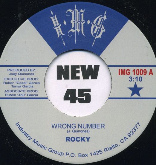 *JUST IN!* Rocky - Wrong Number b/w Instrumental - IMG 7"