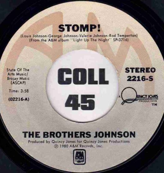 The Brothers Johnson - Stomp! b/w Let's Swing - A&M 7"