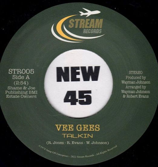 *JUST IN!* Vee Gees - Talkin' - Stream IT 7"