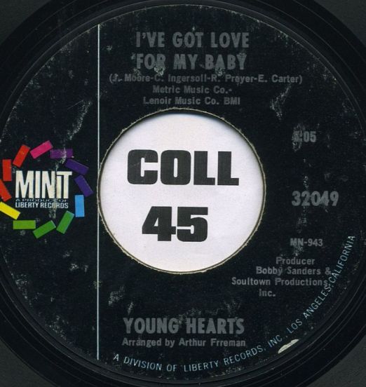 Young Hearts - I've Got Love For My Baby b/w Takin' Care Of Business - Minit 7"
