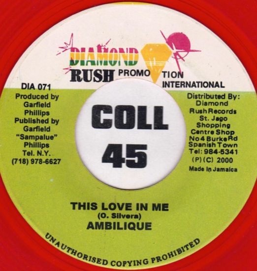 Ambilique - This Love In Me b/w Version - Diamond Rush Promotion International JA 7"