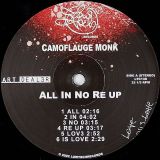 Camoflauge Monk – All In No Re Up – Lowtechrecords LP