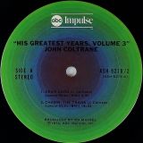 John Coltrane – His Greatest Years, Vol. 3 – ABC Impulse! LP