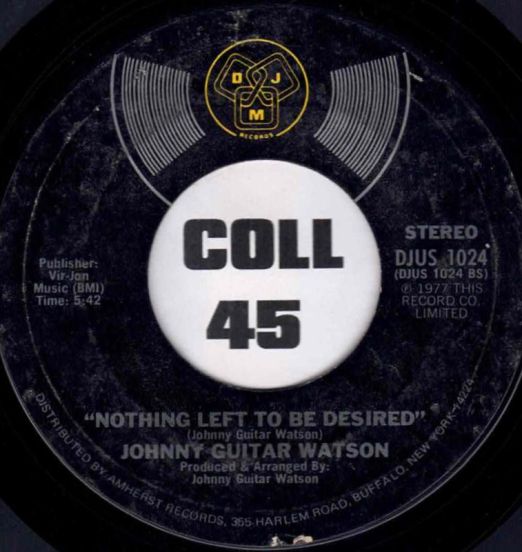 Johnny Guitar Watson - Nothing Left To Be Desired b/w A Real Mother For Ya - DJM 7"