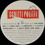 Scritti Politti – Cupid & Psyche 85 – Warner Bros. LP