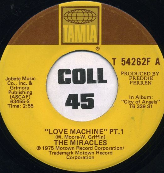 The Miracles - Love Machine Pt. 1 b/w Pt. 2 - Tamla 7"