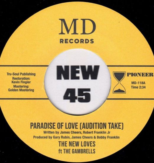 The New Loves - Paradise Of Love b/w My Heart Is Suffering Baby - MD UK 7"