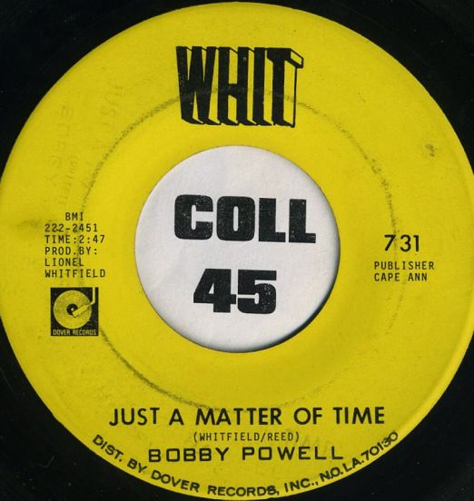 Bobby Powell - Just A Matter Of Time b/w Question - Whit 7"