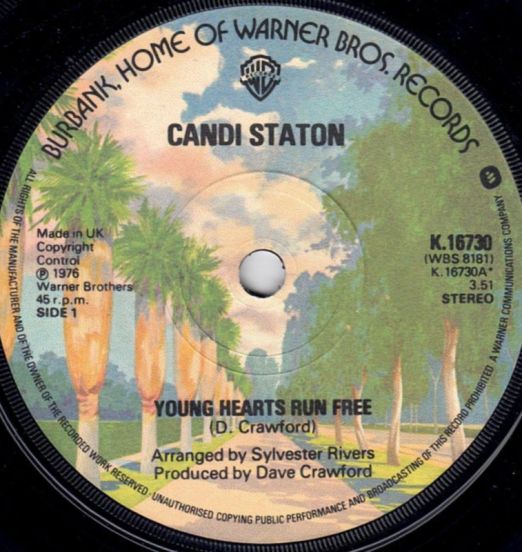 Candi Staton - Young Hearts Run Free b/w I Know - Warner Bros. UK 7"