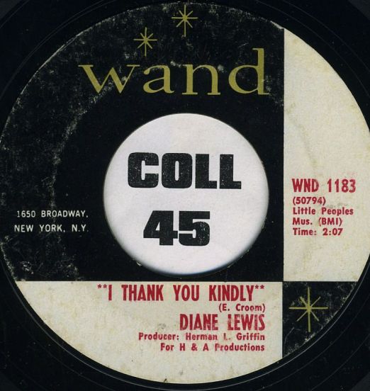 Diane Lewis - I Thank You Kindly b/w Please Let Me Help You - Wand 7"