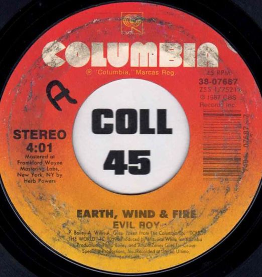 Earth, Wind & Fire - Evil Roy b/w Instrumental - Columbia 7"