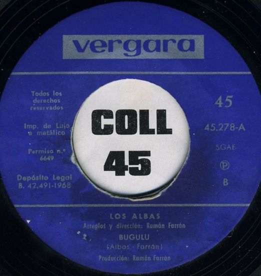Los Albas - Bugulu b/w La Ultima Noche - Vergara ESP 7"