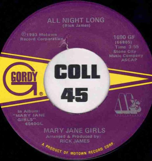 Mary Jane Girls – All Night Long b/w Musical Love - Motown 7"
