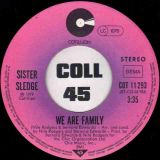 Sister Sledge – We Are Family b/w Easier To Love – Cotillion GER PS 7″