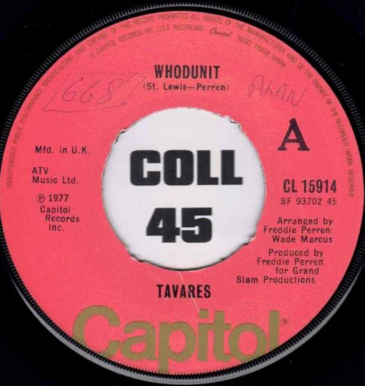 Tavares - Whodunit b/w Fool Of The Year - Capitol 7"