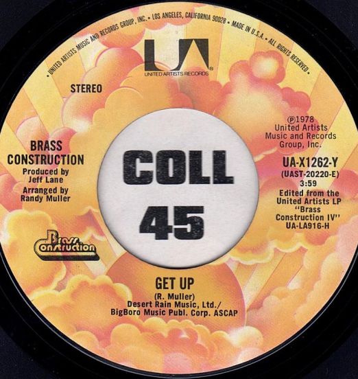 Brass Construction - Get Up b/w Perceptions (What's The Right Direction) - United Artists 7"