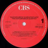 Dave Brubeck – Dave Brubeck’s Greatest Hits – CBS NL LP