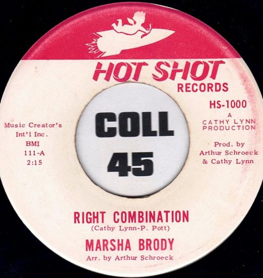 Marsha Brody - Right Combination b/w I Cried - Hot Shot 7"