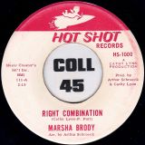 Marsha Brody – Right Combination b/w I Cried – Hot Shot 7″