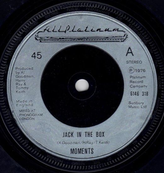 Moments - Jack In The Box b/w Love On A Two-Way Street - All Platinum UK 7"