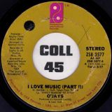 O’Jays – I Love Music (Part I) b/w Part II -PIR 7″