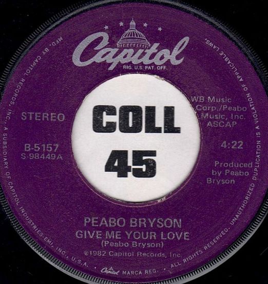 Peobo Bryson - Give Me Your Love b/w You - Capitol 7"