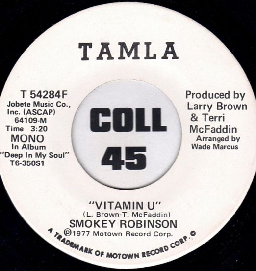 Smokey Robinson - Vitamin U (Mono) b/w Vitamin U (Stereo) - Tamla 7"