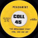 Lou Toby And His Heavies – Heavy Steppin’ b/w Steel, Jake And Jeff – The Impeachment Story – Peach-Mint 7″