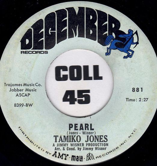 Tamiko Jones - Pearl b/w Don't Go Breaking My Heart - December 7"