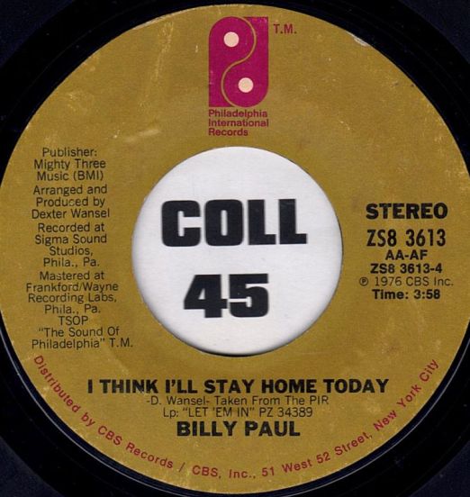 BillyPaul-IThinkI'llStayHomeTodayB