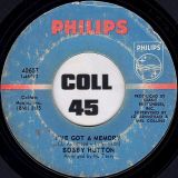 Bobby Hutton – I’ve Got A Memory b/w I Can’t Stand A Woman Two Timing A Man – Philips 7″